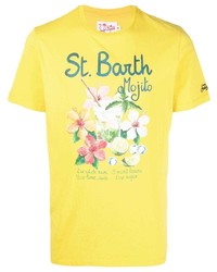 T-shirt à col rond imprimé moutarde MC2 Saint Barth