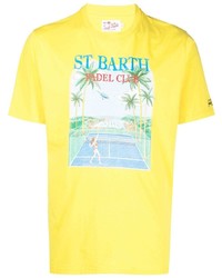 T-shirt à col rond imprimé moutarde MC2 Saint Barth