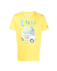 T-shirt à col rond imprimé moutarde MC2 Saint Barth