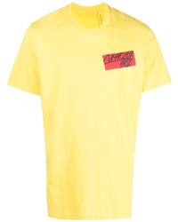 T-shirt à col rond imprimé moutarde Moncler Genius