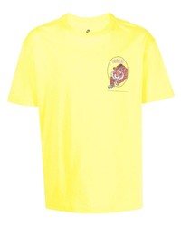 T-shirt à col rond imprimé moutarde Nike