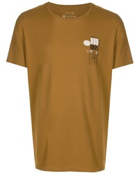 T-shirt à col rond imprimé moutarde OSKLEN