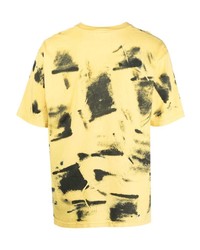 T-shirt à col rond imprimé moutarde Mauna Kea