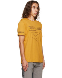 T-shirt à col rond imprimé moutarde Bless