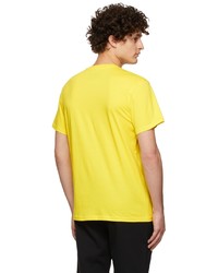 T-shirt à col rond imprimé moutarde Moschino