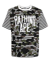 T-shirt à col rond imprimé multicolore A Bathing Ape