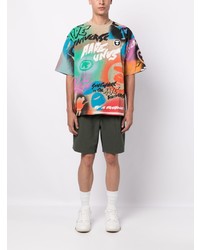 T-shirt à col rond imprimé multicolore AAPE BY A BATHING APE