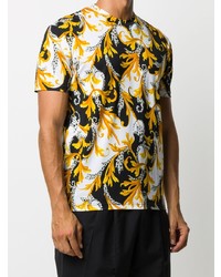 T-shirt à col rond imprimé multicolore Versace