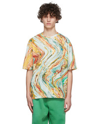 T-shirt à col rond imprimé multicolore Acne Studios