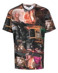 T-shirt à col rond imprimé multicolore Comme Des Garcons Homme Plus