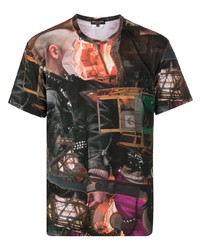 T-shirt à col rond imprimé multicolore Comme Des Garcons Homme Plus