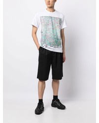 T-shirt à col rond imprimé multicolore Comme des Garcons Homme Deux