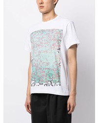 T-shirt à col rond imprimé multicolore Comme des Garcons Homme Deux