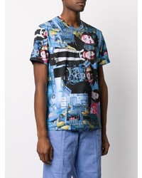 T-shirt à col rond imprimé multicolore Comme Des Garcons Homme Plus