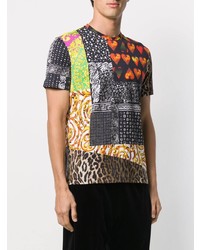 T-shirt à col rond imprimé multicolore Versace