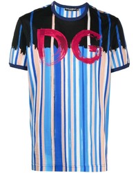 T-shirt à col rond imprimé multicolore Dolce & Gabbana
