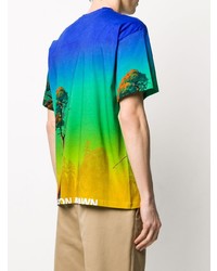 T-shirt à col rond imprimé multicolore Valentino