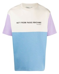 T-shirt à col rond imprimé multicolore Drôle De Monsieur