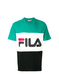 T-shirt à col rond imprimé multicolore Fila