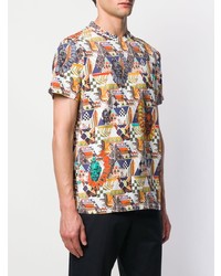 T-shirt à col rond imprimé multicolore Etro