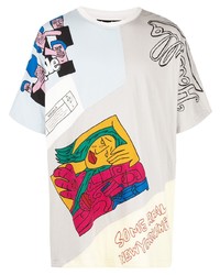 T-shirt à col rond imprimé multicolore Haculla