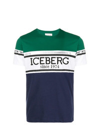 T-shirt à col rond imprimé multicolore Iceberg