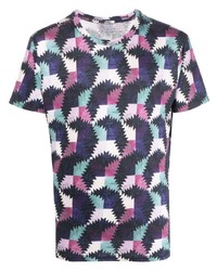 T-shirt à col rond imprimé multicolore Isabel Marant