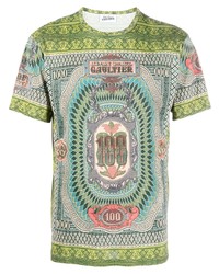 T-shirt à col rond imprimé multicolore Jean Paul Gaultier