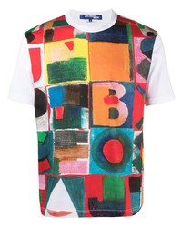 T-shirt à col rond imprimé multicolore Junya Watanabe MAN
