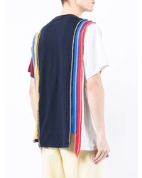 T-shirt à col rond imprimé multicolore Needles