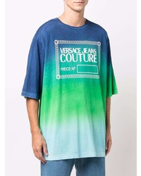T-shirt à col rond imprimé multicolore VERSACE JEANS COUTURE