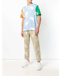 T-shirt à col rond imprimé multicolore Thom Browne