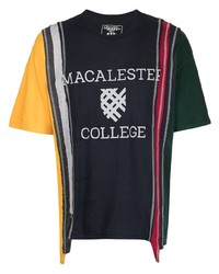 T-shirt à col rond imprimé multicolore Needles