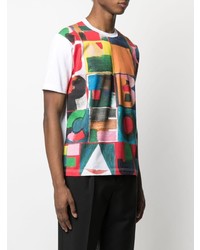 T-shirt à col rond imprimé multicolore Junya Watanabe MAN