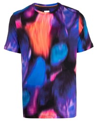 T-shirt à col rond imprimé multicolore Paul Smith