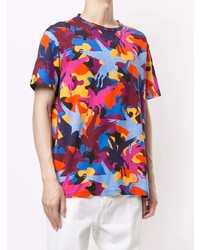 T-shirt à col rond imprimé multicolore Etro