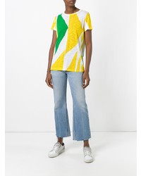 T-shirt à col rond imprimé multicolore Proenza Schouler