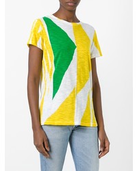 T-shirt à col rond imprimé multicolore Proenza Schouler