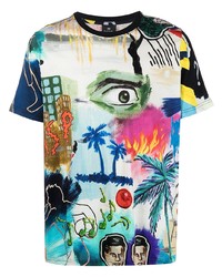 T-shirt à col rond imprimé multicolore PS Paul Smith