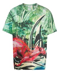 T-shirt à col rond imprimé multicolore Valentino