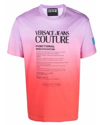 T-shirt à col rond imprimé multicolore VERSACE JEANS COUTURE