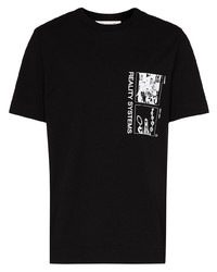 T-shirt à col rond imprimé noir et blanc 1017 Alyx 9Sm