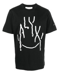 T-shirt à col rond imprimé noir et blanc 1017 Alyx 9Sm