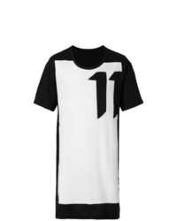 T-shirt à col rond imprimé noir et blanc 11 By Boris Bidjan Saberi