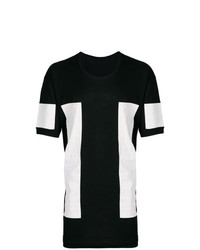 T-shirt à col rond imprimé noir et blanc 11 By Boris Bidjan Saberi