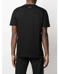 T-shirt à col rond imprimé noir et blanc Les Hommes