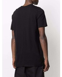 T-shirt à col rond imprimé noir et blanc Rick Owens