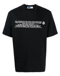T-shirt à col rond imprimé noir et blanc AFFIX