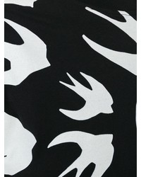 T-shirt à col rond imprimé noir et blanc MCQ