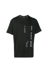 T-shirt à col rond imprimé noir et blanc Alexander Wang